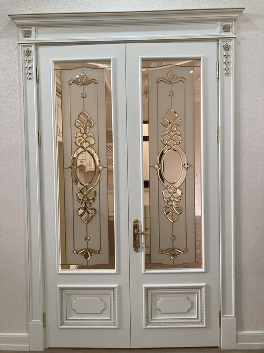 МДФ двери.  Неоклассика и классика.  Двери с стеклом.  Ойнали эшиклар