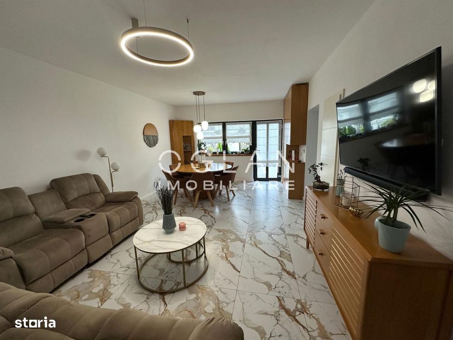 Apartament 3 cam. cu teren 120 MP, la vila