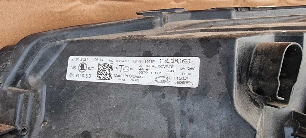 Far dreapta Full Led Skoda Superb 3 Facelift Crystal Lighting 2019 +