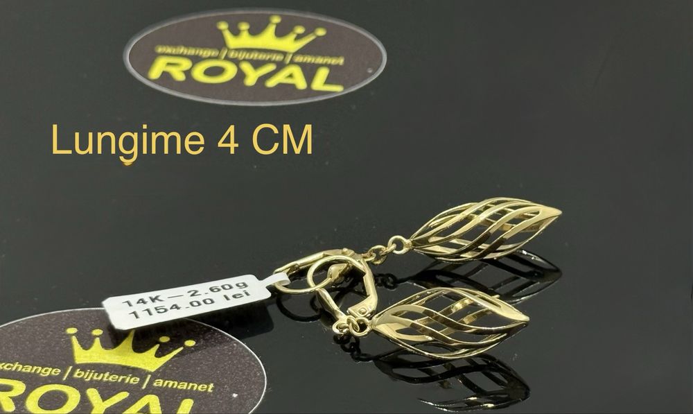 Bijuteria ROYAL : Cercei AUR 14K / 2.6 GR