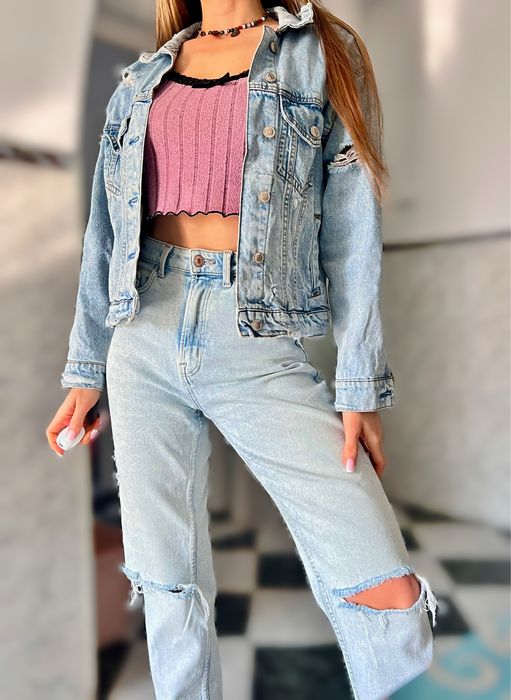 Jachetă din denim Stradivarius