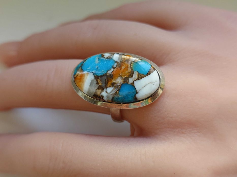Inel din argint cu turcoaz Oyster – nou
