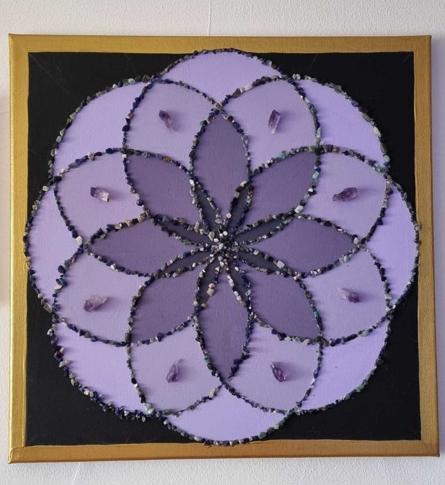 Tablouri UNICE pe panza chanvas negru, TEHNICA ACRILICE