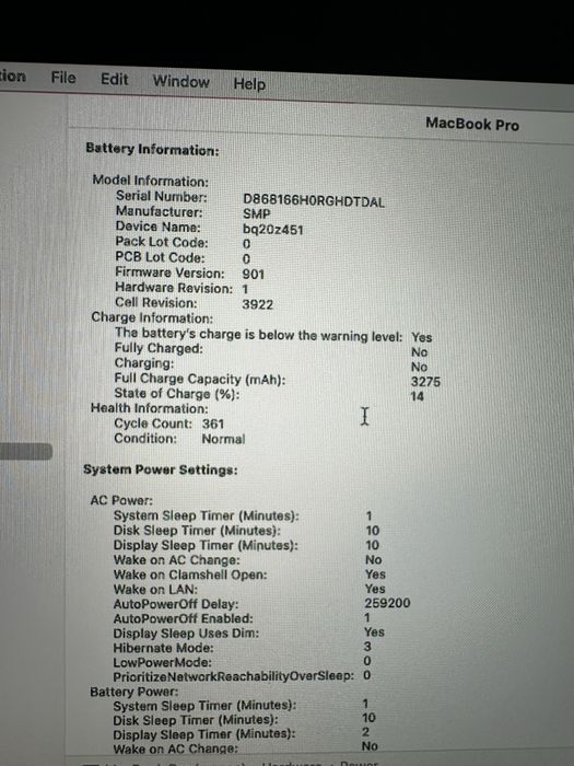 Macbook Pro 13inch touchbar 2017 probleme display