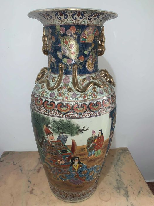 Vaza portelan cu tenta asiatica