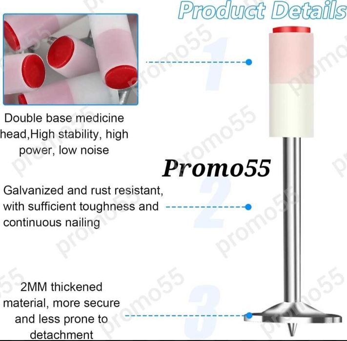 Професионални Кръгли Стоманени Пирони за Пистолет за Нитове 100бр.