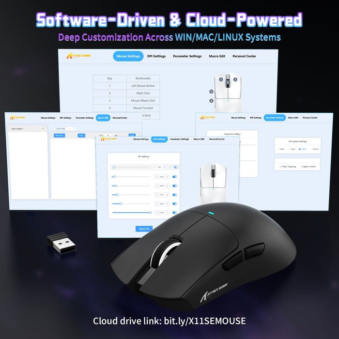 NEW Attack shark X11SE gaming mouse Wireless 22000 dpi