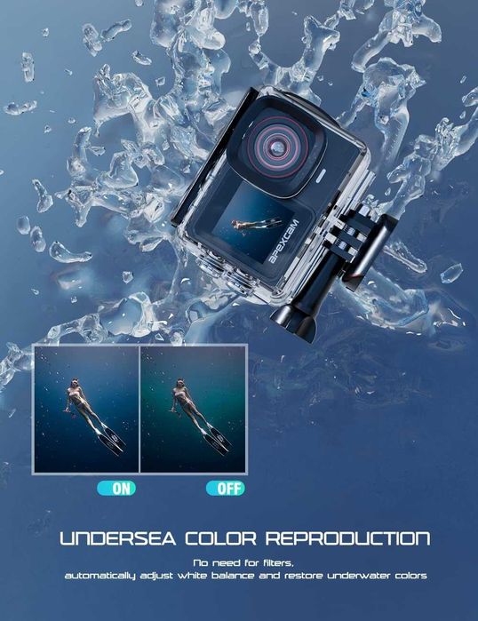 Екшън камера Apexcam X80 Pro 4K60FPS 48MP Ultra HD WiFi