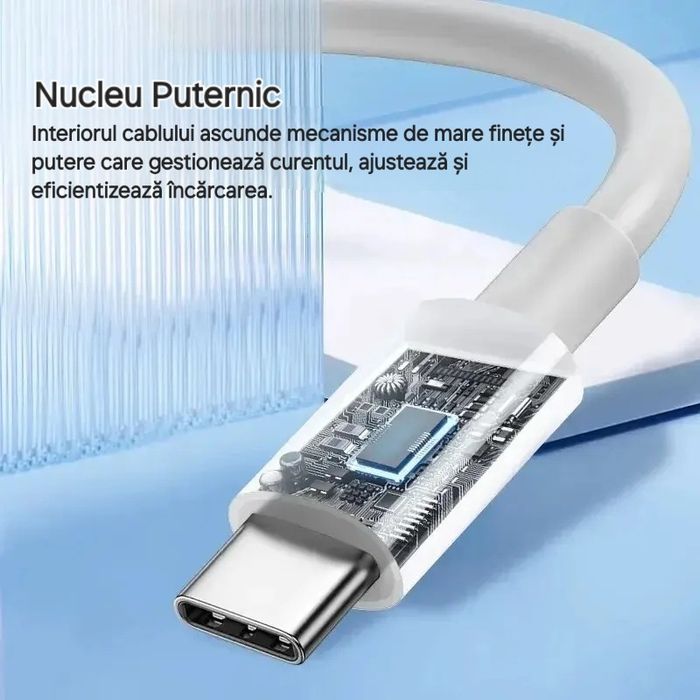 Cablu Încărcare+Date Usb/UsbC. Super Fast-Charge. 1Gb/30sec. Adaptiv.