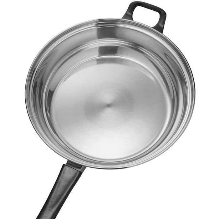 Комплект готварски съдове от инокс 12 части: 5 тенджери, тиган и стъкл