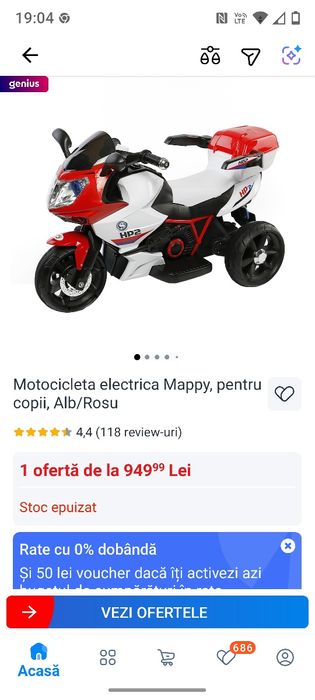 Motocicleta electrica copii,noua, 2 6 ani