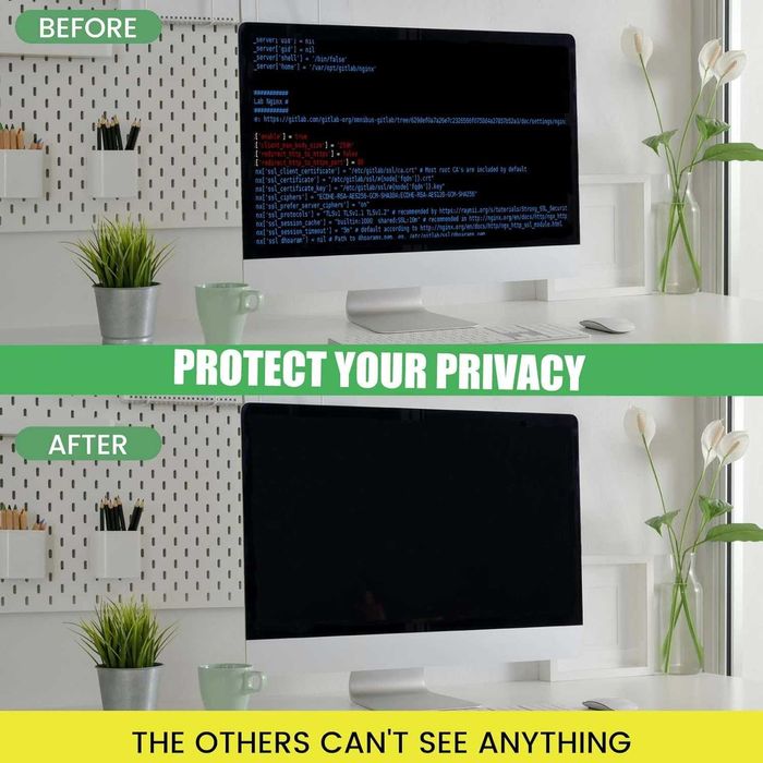 EliWhale филтър за екран за поверителност,27-инчов 16:9(598 ммx337 мм)