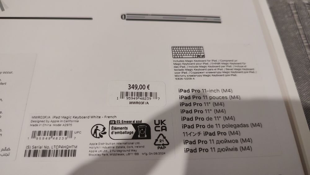 apple ipad magic keyboard model a2965 mwr03fa noua sigilata