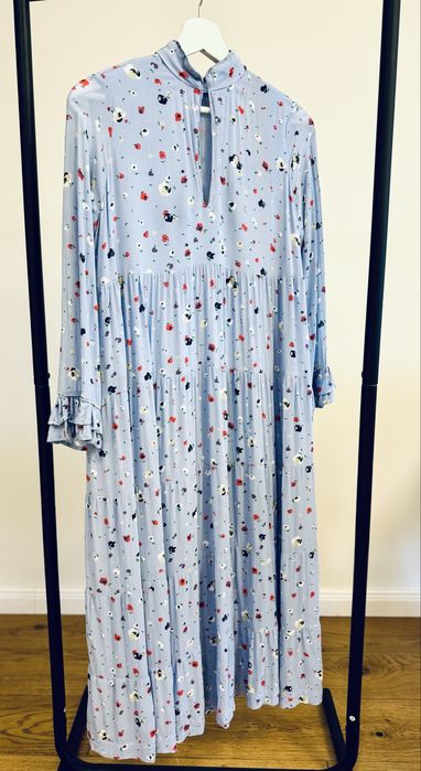 GANNI миди рокля в свеж принт