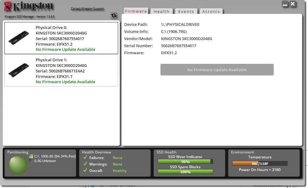 SSD NVME 4.0 Kingston KC3000 2TB | Garantie 2030 eMAG | 7000 MB/s | 76TBW | 2280