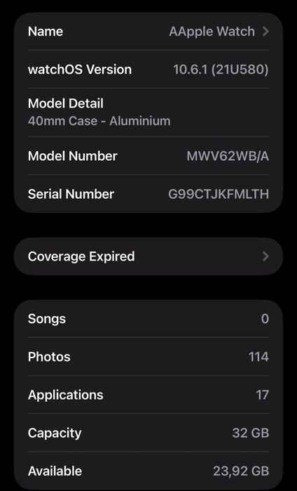 Apple watch, seria 5
