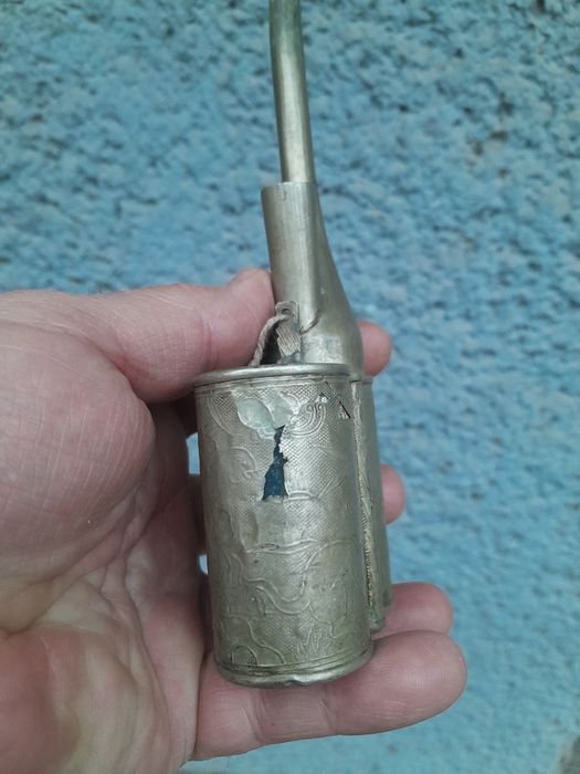 100+ годишна Сребърна ниска проба  Сачан Китайска лула за опиум