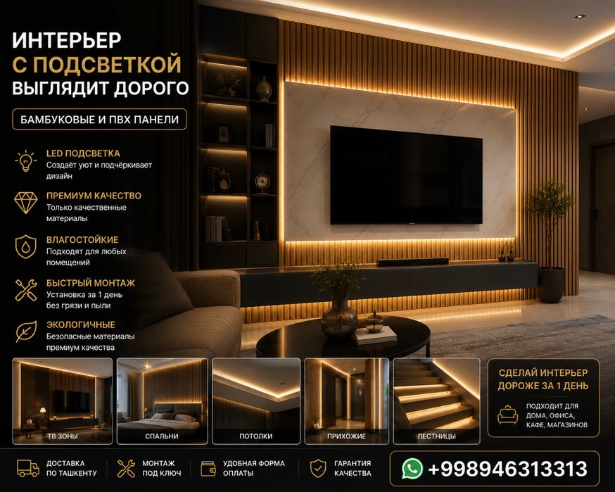 Декоративные ПВХ панели | Современный интерьер