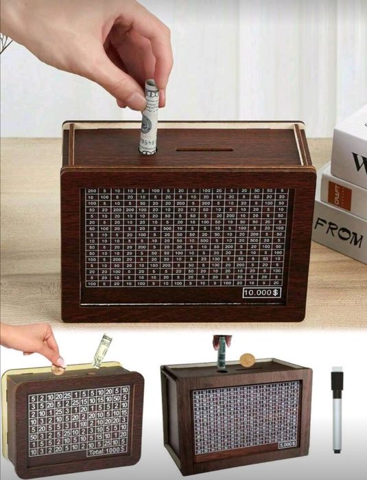 Дървена спестовна кутия Cash, Vault