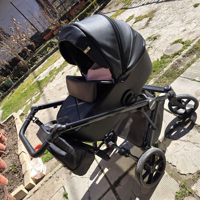 Бебешка количка Spring New 3в1; цвят: черна перла