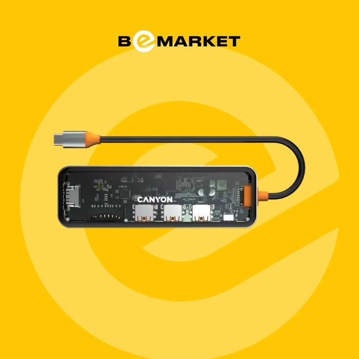 USB разветвитель Canyon DS-13 7in1 4k USB-C