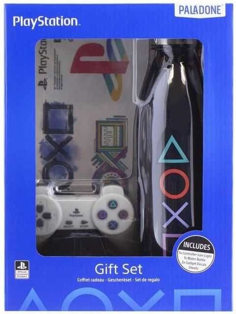 Подаръчен комплект Paladone Часовник Лампа Бутилка Стикери PlayStation