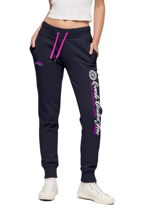 Pantaloni Sport Damă Slim Fit Negri Casual Gym M