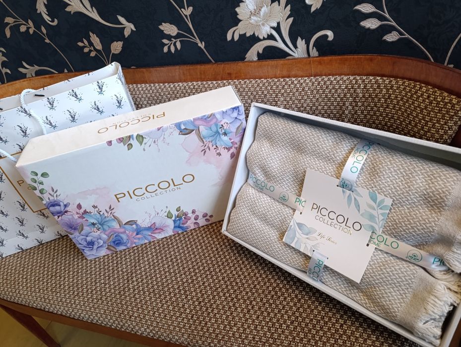 Подарочный комплект пайковый турецкий плед от Piccolo