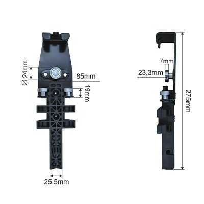 Роликовая тележка поперечины крыши Edscha UL II HD (металл-пластик)