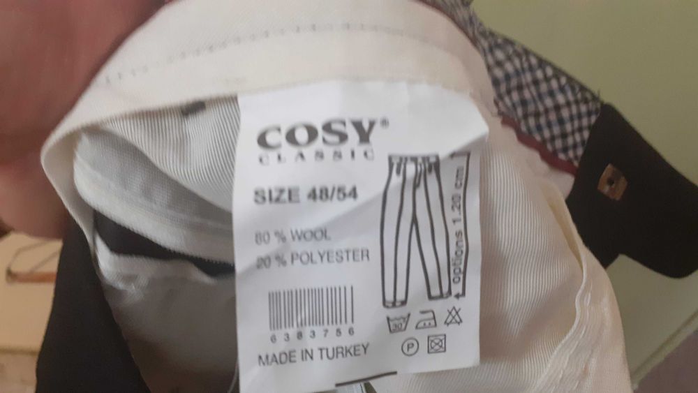 Vind pantaloni barbati de iarna, noi, stofa, nefolositi, mar.52.