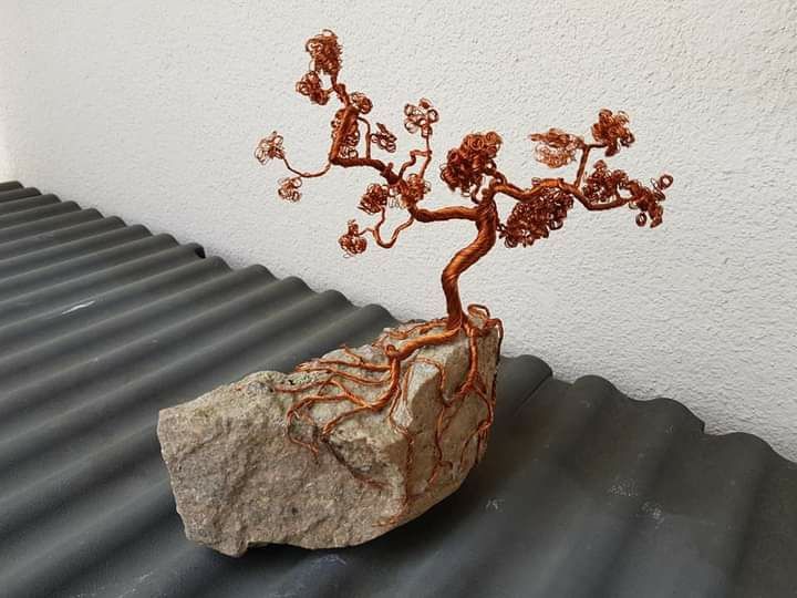 Vand flori de metal.copaci din fire