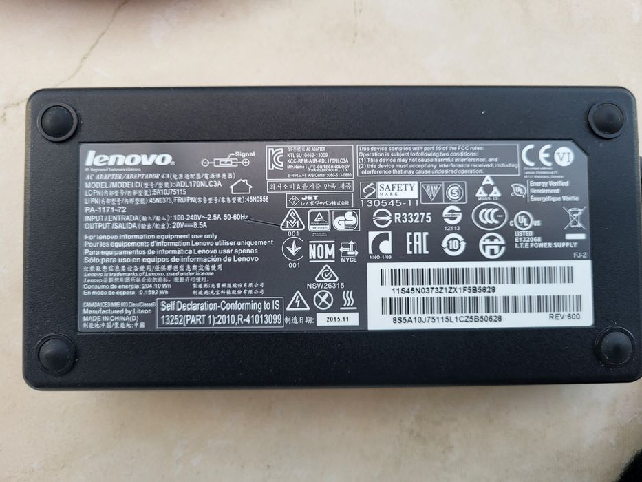Alimentator Lenovo 20V 8,5A 170W mufa USB-smart