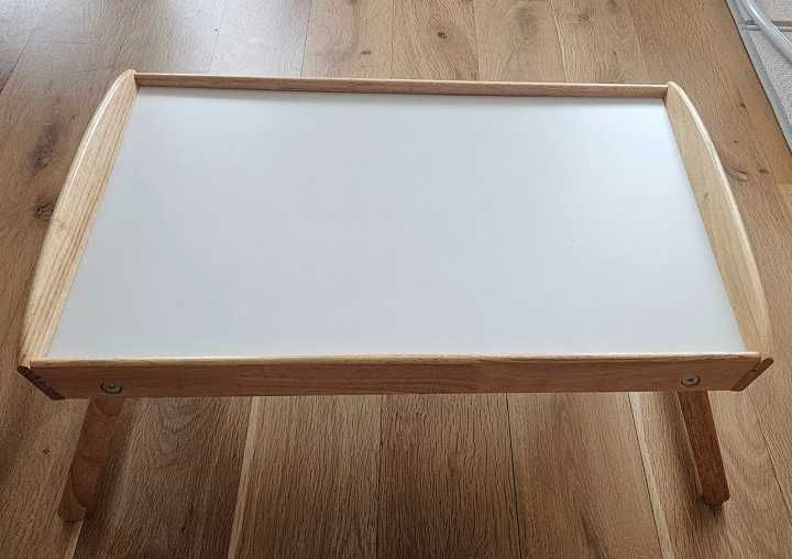 Масичка табла за хранене сервиране в легло масивно дърво Дъб