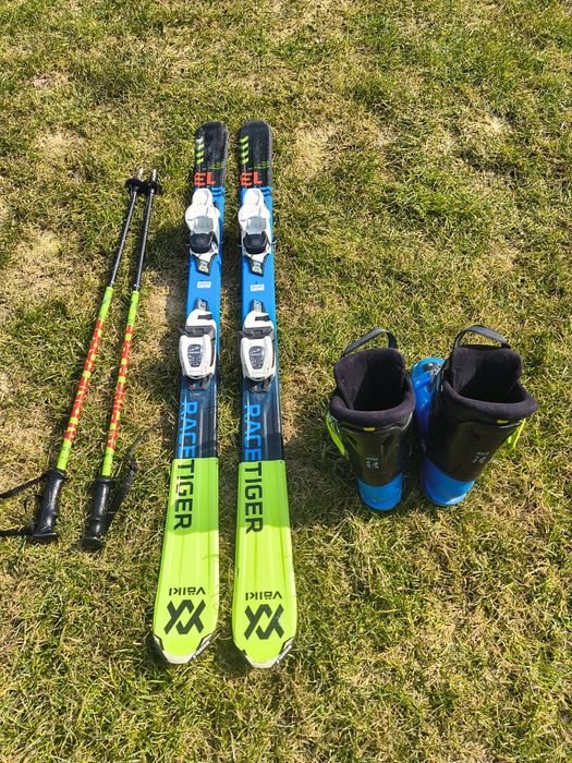 Schiuri 120 cm copii / clăpari copii 22.5 (35 36)  / bete 90 cm