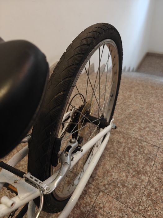 Bicicletă polivalentă Riverside 100 20" alb copii 120-135 cm