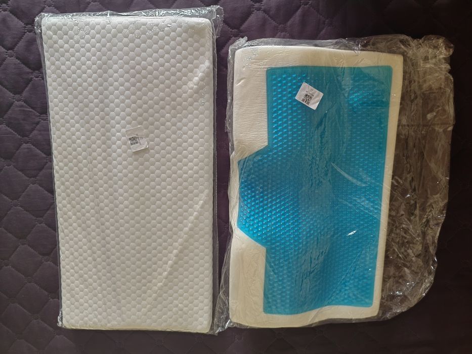 Продавам комплект ортопедични възглавници и коректор за гърба и стойка