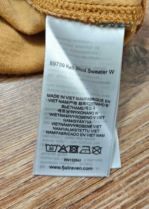 FJALLRAVEN Оригинална дамска горница с вълна размер М