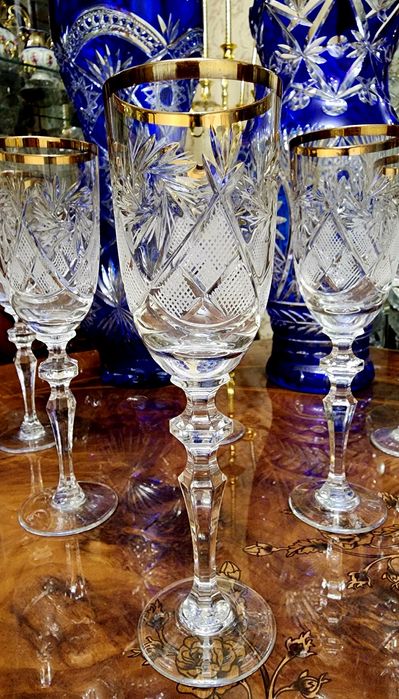 Хрусталь. Большие фужеры. Белоруссия "НЕМАН". Дёшево !