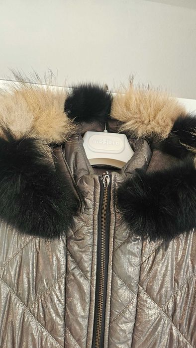 Палто oт естествена кожа с естествен пух и яке на Luci