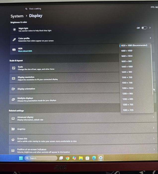 Monitor GAMING AOC LED Full HD 144hz