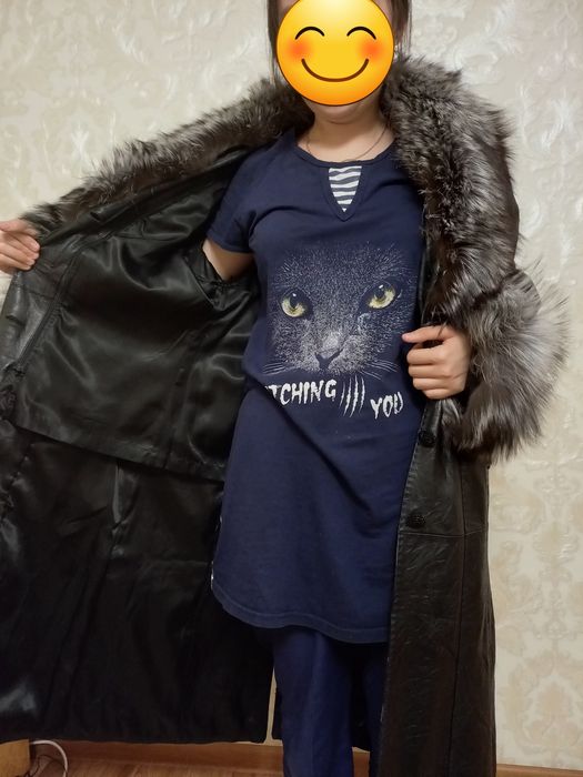 Продам натуральный кожаный плащ