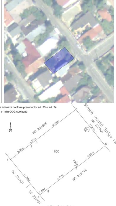 Teren intravilan 245mp  Bucuresti Sectorul 2, Str Invalid Suliga Ion, Nr. 34