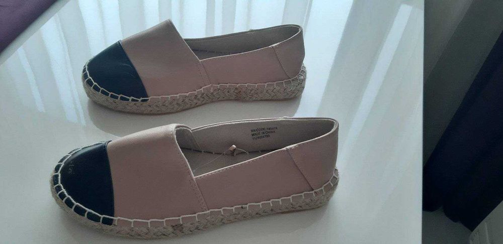 НОВИ Дамски Еспадрили в розово и черно