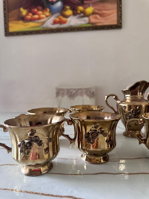 Чайный набор золотой