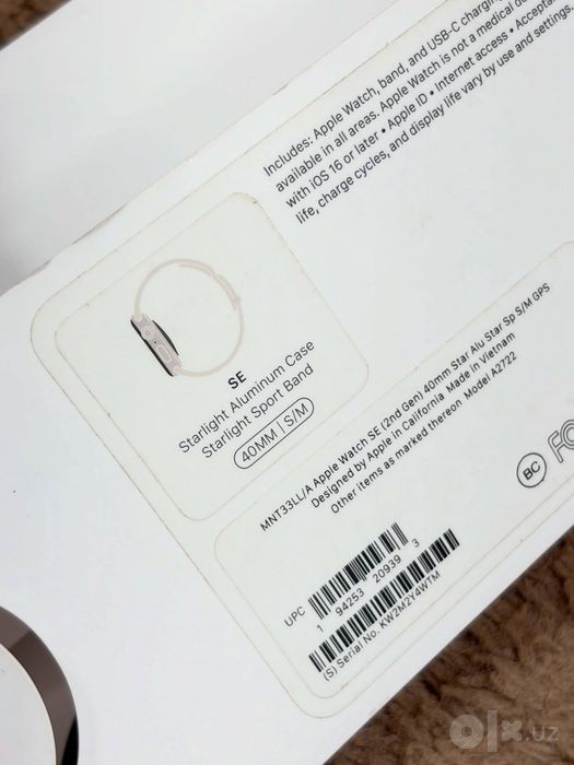 Apple iWatch SE 2gen 40mm Starlight 100%