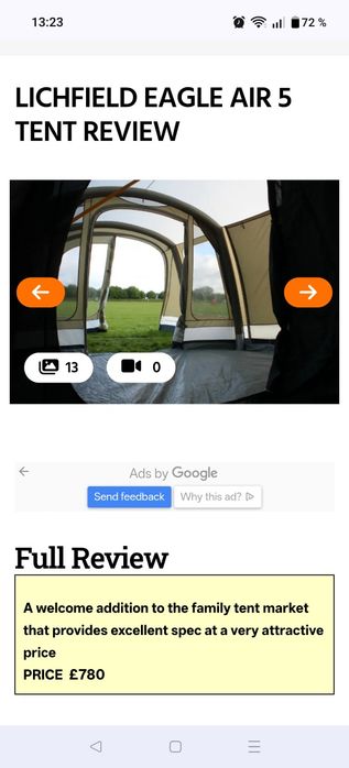 Cort glamping 5.2 gonflabil - Lichfield eagle Air 5
