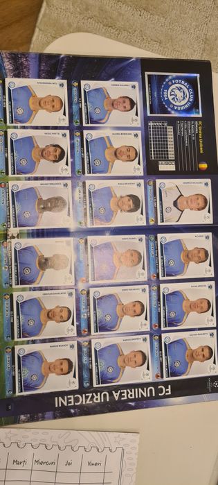 Album Panini complet Champions Leaque 2009/2010,cu Unirea Urziceni