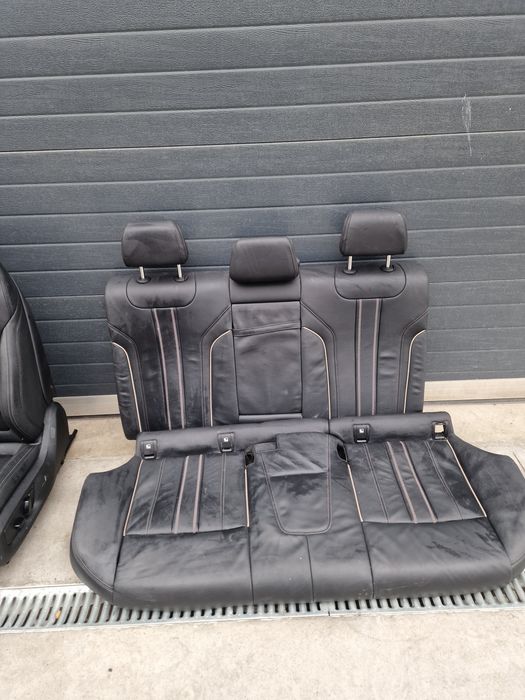 Scaune fata recaro sport incălzire piele neagră interior bmw g30 g31