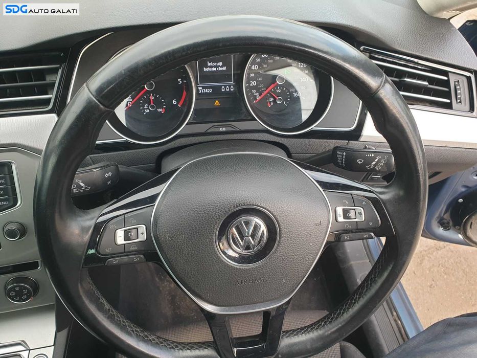 Volan Piele 3 Spite cu Comenzi Fara Airbag Volkswagen Passat B8 2014 - 2023 [C8795]