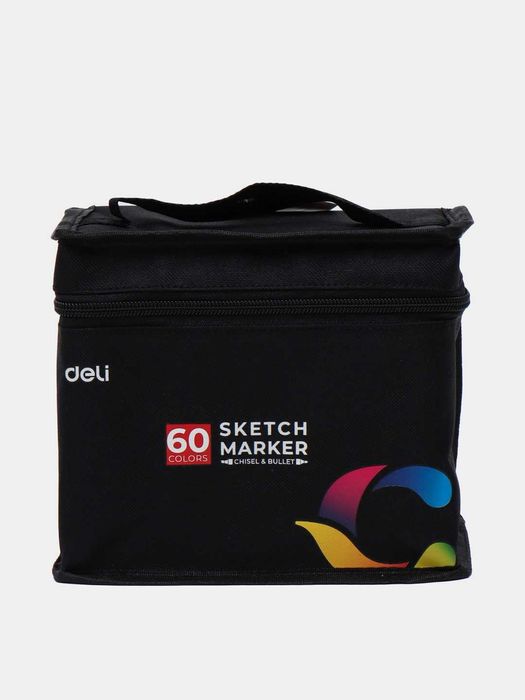 Маркеры для скетчинга Deli 70806/60, 60 цветов Оригинал !!!